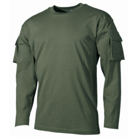 Koszula taktyczna MFH US z długim rękawem zielona rozmiar M