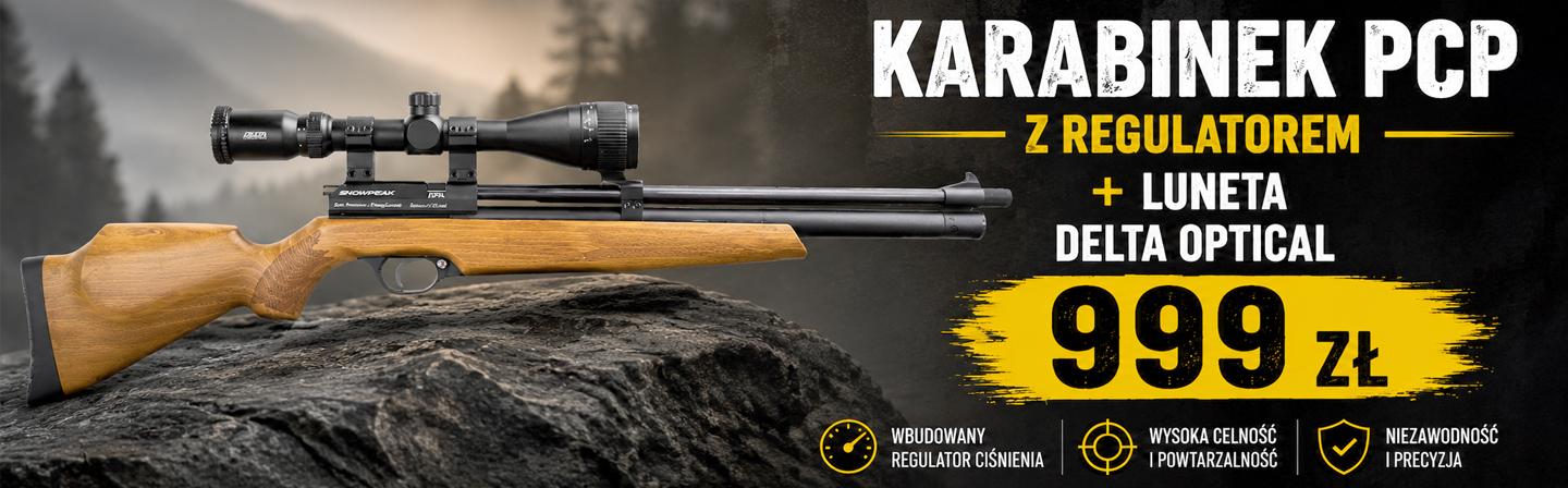 Karabinek Snow Peak PR900 plus luneta Delta Optical 3-9X40 MD AO