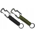 Karabińczyk taktyczny FOXTER z linką Paracord 120 cm brelok survivalowy 16 cm 1 sztuka