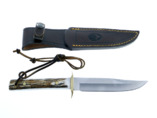 Nóż Muela Bowie Deer Stag 140 mm Grey Plain Leath