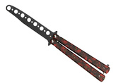 Nóż motylkowy treningowy Red Skull BSH