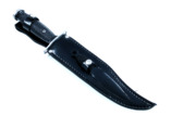 Nóż taktyczny Kandar srebrny z czarną rzutką