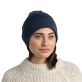 Buff czapka dzianina bawełna Knitted Jarn denim granatowa