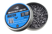 Śrut Borner Match płaski gładki kal. 4,5 mm 500 sztuk