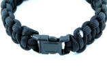 Bransoleta z paracordu Survival Bracelet czarna rozm. L