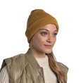 Buff czapka dzianina bawełna Knitted Jarn ocher żółty