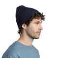 Czapka Buff Knitted Beanie z wełny Merino Erviny Night Blue