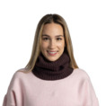 Komin Buff z wełny merino Knitted Norval Wine
