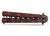 Nóż motylkowy treningowy Red Skull BSH