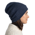 Buff czapka dzianina bawełna Knitted Jarn denim granatowa