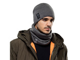 KOMIN CHUSTA ZIMOWA BUFF KNITTED & FLEECEE NEO NAVY NECKWARMER