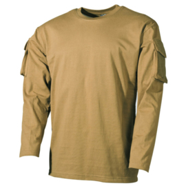 Koszula taktyczna MFH US z długim rękawem coyote rozmiar XL