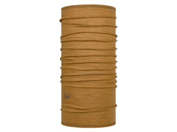 Buff komin chusta wełna merino lightweight solid mustard