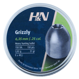 Śrut H&N Grizzly kal. 6,35 mm 150 sztuk 2,02 grama