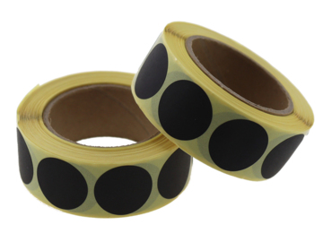 Zaklejki samoprzylepne do tarcz 20 mm 1000 sztuk czarne