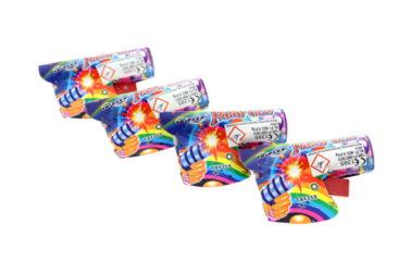 Strzelające konfetti w pistolecie Party Gun komplet 4 sztuki