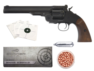 Wiatrówka rewolwer Borner Schofield Worn kal. 4.5 mm