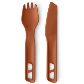 Zestaw biwakowy nóż + spork Horizon Cutlery Set Sea to Summit orange