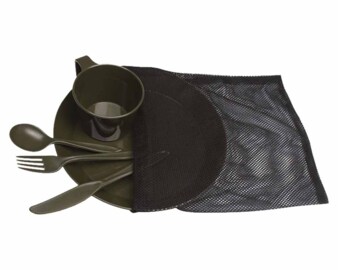 Zestaw kempingowy Mil-Tec talerz kubek sztućce