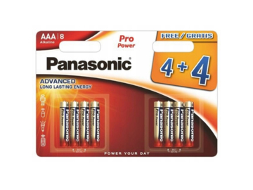 Bateria alkaliczna Panasonic AAA Pro Power 8 sztuk