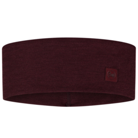 Opaska Buff z wełny Merino Wide Garnet