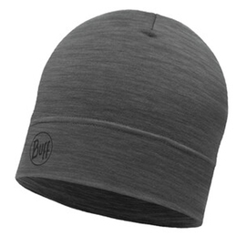 Buff czapka wełna merino Lightweight Solid Grey