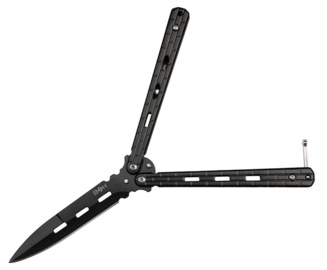 Nóż motylkowy BSH N-498R czarny