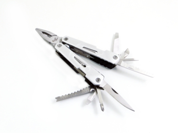 Multitool 9 funkcyjny z pokrowcem Fisherman silver