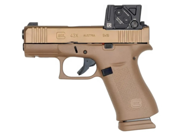 Pistolet Glock 43X Coyote A-CUT™ + Aimpoint COA™ 3,5 MOA 9×19