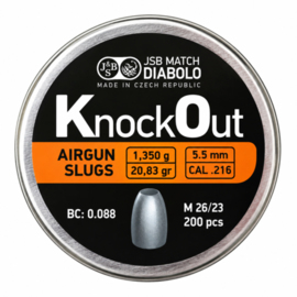 Śrut JSB Knock Out Slugs kal. 5,50 mm 1,350g 200 sztuk