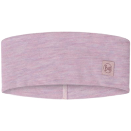 Opaska Buff z wełny Merino Wide Lilac Sand