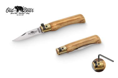 Nóż składany Antonini Old Bear KNF Olive XS Satin Carbon