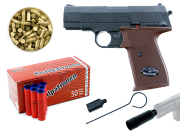 Pistolet hukowy Lexon 11 M1 czarny kal. 6 mm long zestaw