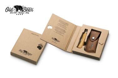 Nóż składany Antonini Old Bear Olive M Sheath Gift Box