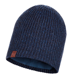 Buff czapka ciepła dzianina i polar zimowa Knitted&Fleece Night Blue