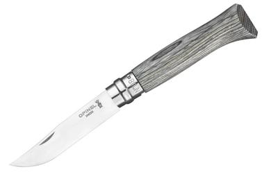 Nóż Opinel Laminated Grey Natural NO. 08 stal nierdzewna