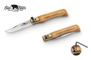 Nóż składany Antonini Old Bear Olive S Satin Stainless