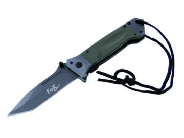 Nóż Fox składany rękojeść G10 okładziny zielone