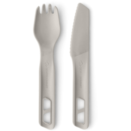 Zestaw biwakowy nóż + spork Horizon Cutlery Set Sea to Summit light grey