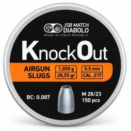 Śrut JSB Knock Out Slugs kal. 5.5 mm 150 sztuk