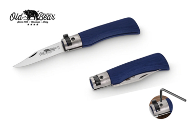 Nóż składany Antonini Old Bear KNF Blue XS Satin Stainless