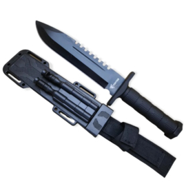 Nóż taktyczny Foxter z krzesiwem ostrzałką gwizdkiem