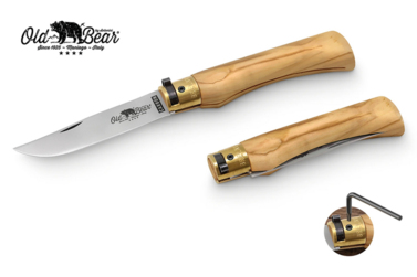Nóż składany Antonini Old Bear KNF Olive XL Satin Carbon