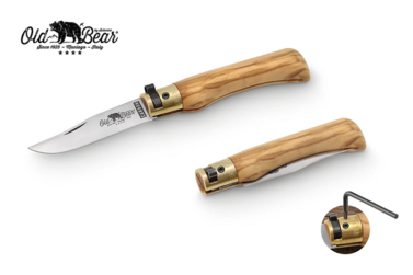 Nóż składany Antonini Old Bear KNF Olive S Satin Carbon