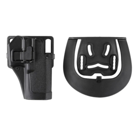 Kabura polimerowa Mountain Ghost z blokadą do Glock 17/19 – prawa, Paddle + uchwyt na pas
