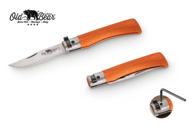 Nóż składany Antonini Old Bear KNF Orange S Satin Stainless