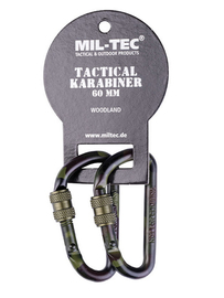 Zestaw 2 karabińczyków Mil-Tec 60 mm woodland