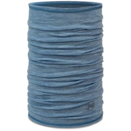 Komin Buff z wełny Merino Lightweight Solid Lakeblue