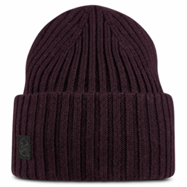 Czapka Buff Knitted Beanie z wełny Merino Erviny Wine