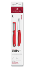 Zestaw nóż i obieraczka Victorinox Swiss Classic czerwone